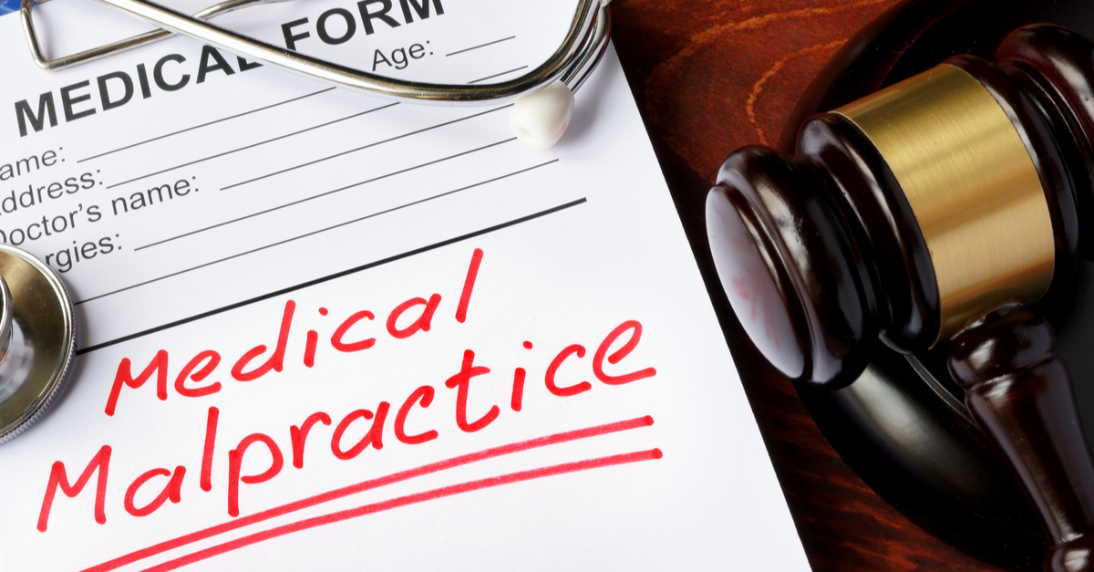 medical malpractice form words with gavel